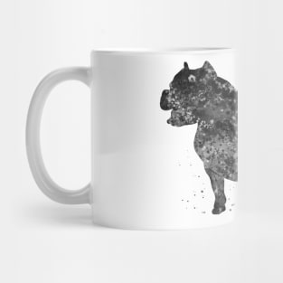 pitbull dog black and white Mug